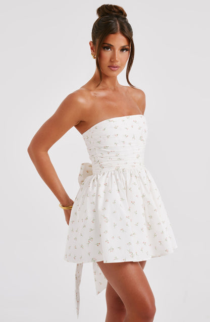 Luvrefashion | Katrina Blush Floral Print Mini Dress in XS - image 6