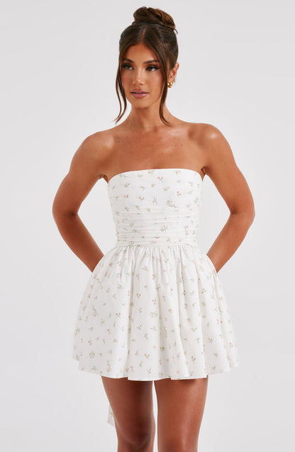 Luvrefashion | Katrina Blush Floral Print Mini Dress in XS - image 8