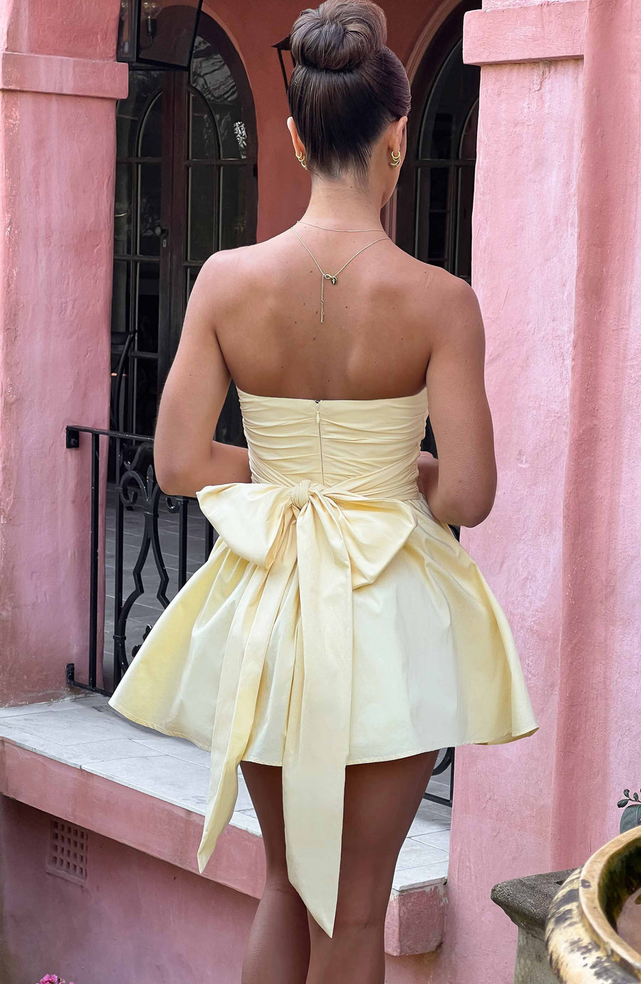 Luvrefashion | Katrina Lemon Mini Dress in XS - side view