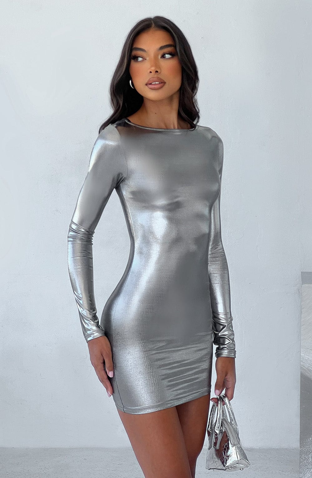 Luvrefashion | Kyranni Gunmetal Mini Dress in XS - image 11