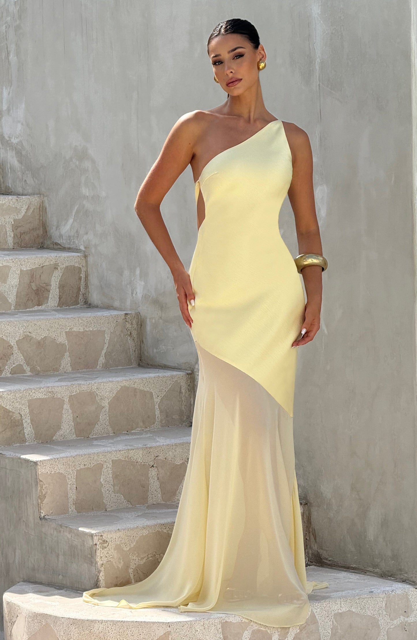 Luvrefashion | Lemon Fable Evening Dress in XS - front view