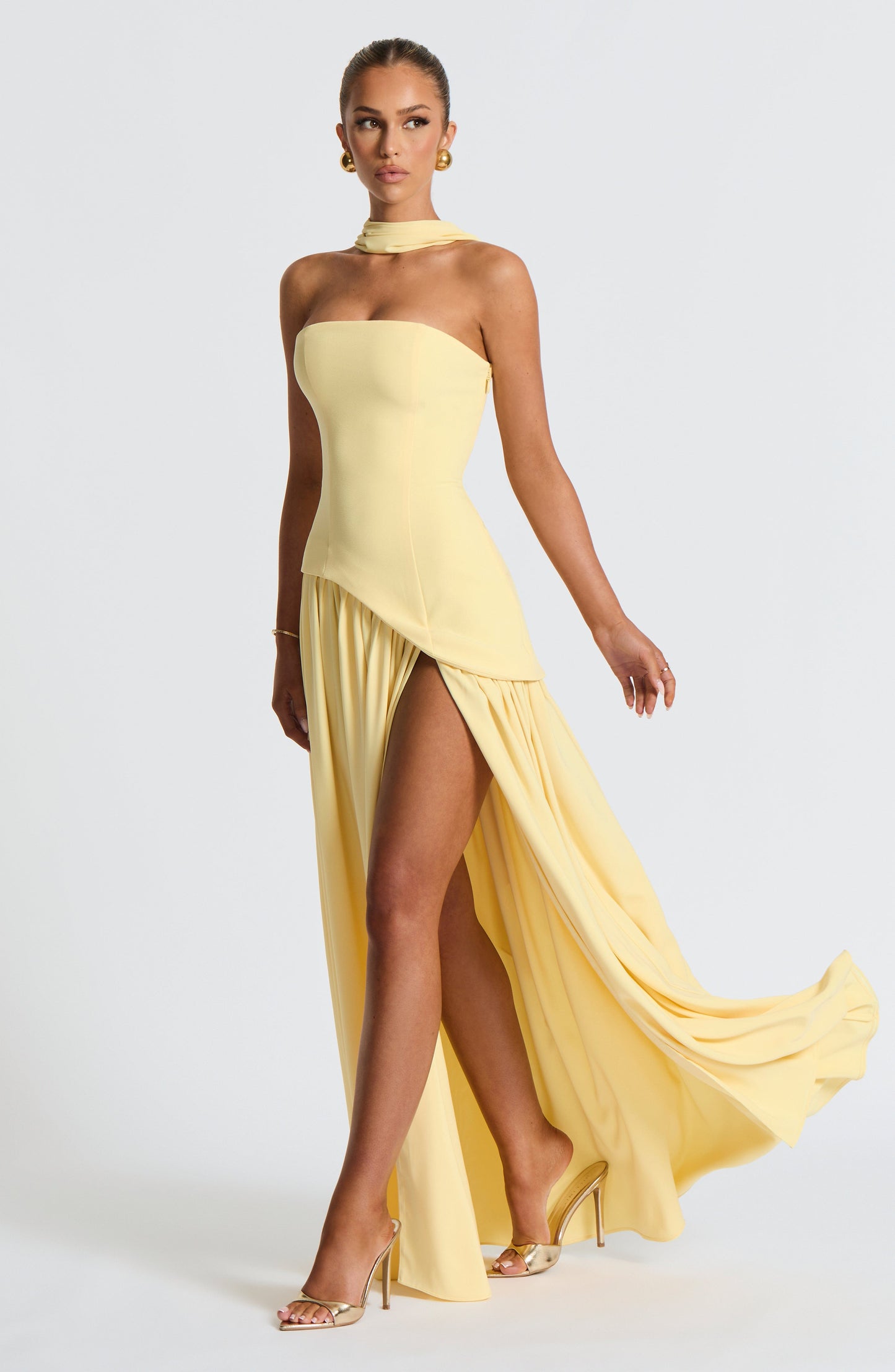 Luvrefashion | Lemon Maliyah Maxi Dress in XS - back view