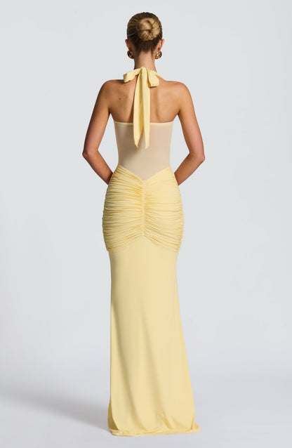 Luvrefashion | Lemon Vixen Maxi Dress in XS - back view