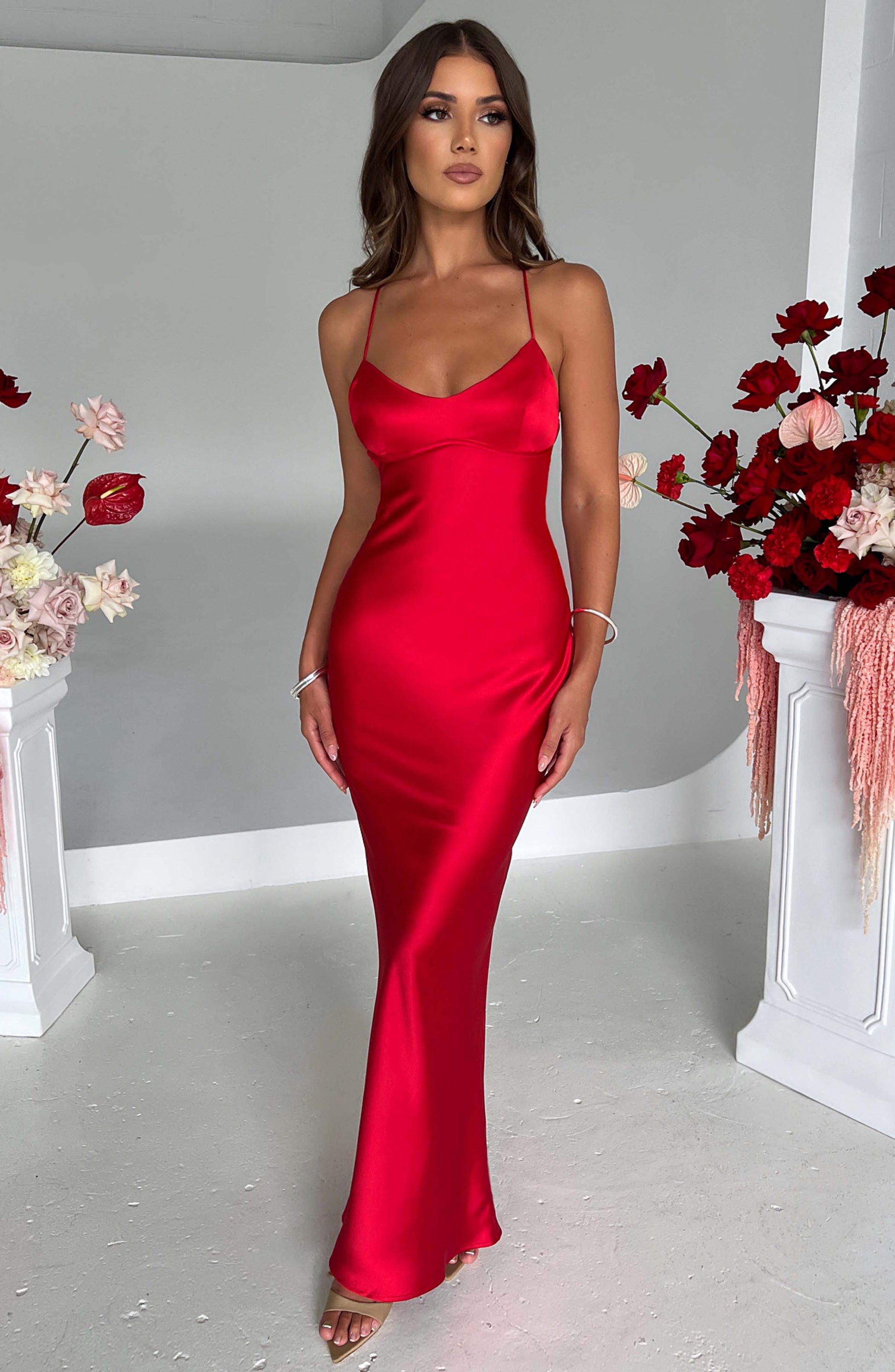 Luvrefashion | Malika Red Maxi Dress in XS - image 7