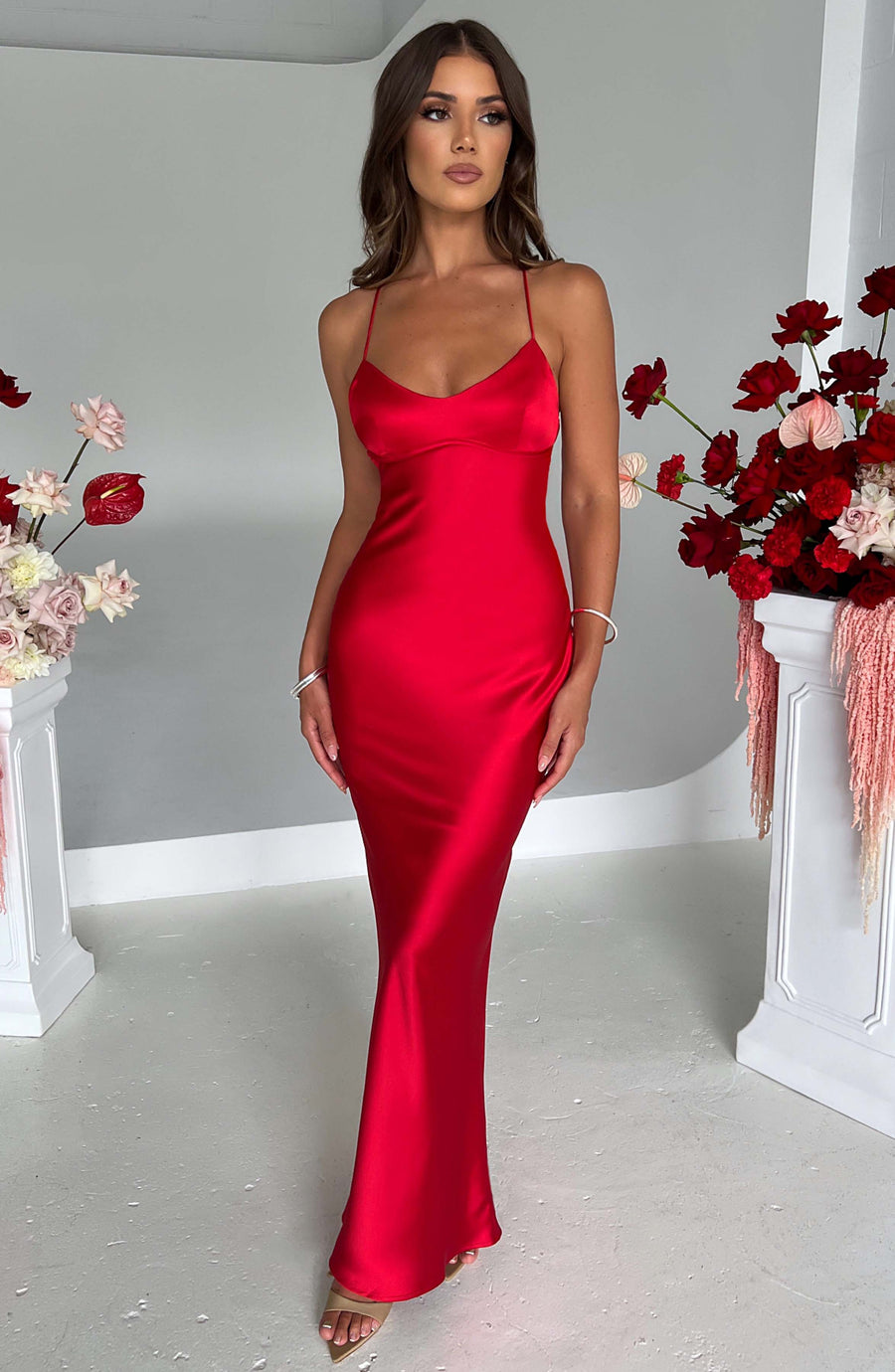 Luvrefashion | Malika Red Maxi Dress in XS - image 7