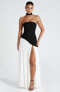 Maliyah Black and White Maxi Dress