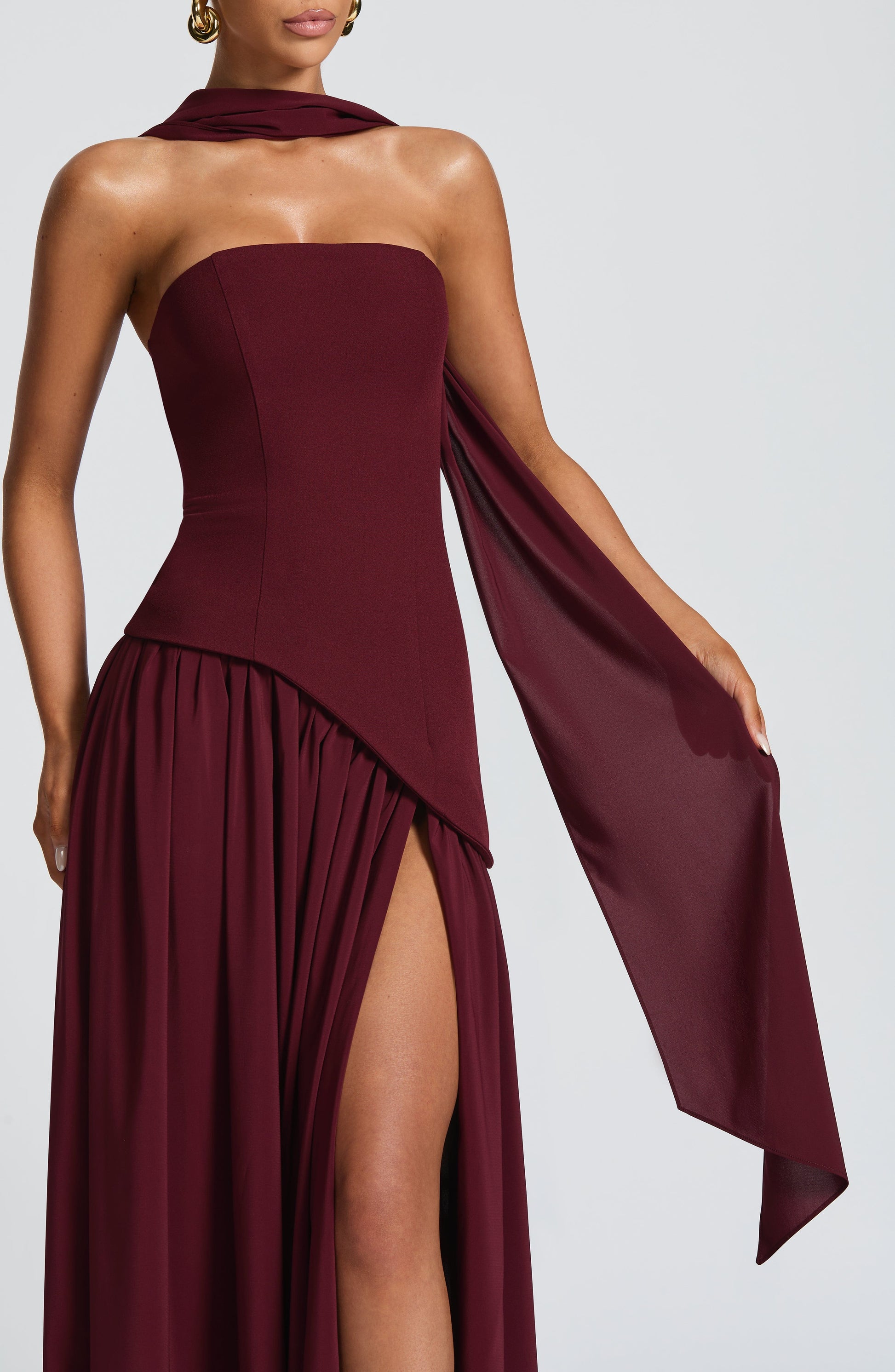 Luvrefashion | Maliyah Cherry Lacquer Maxi Dress in XS - image 6