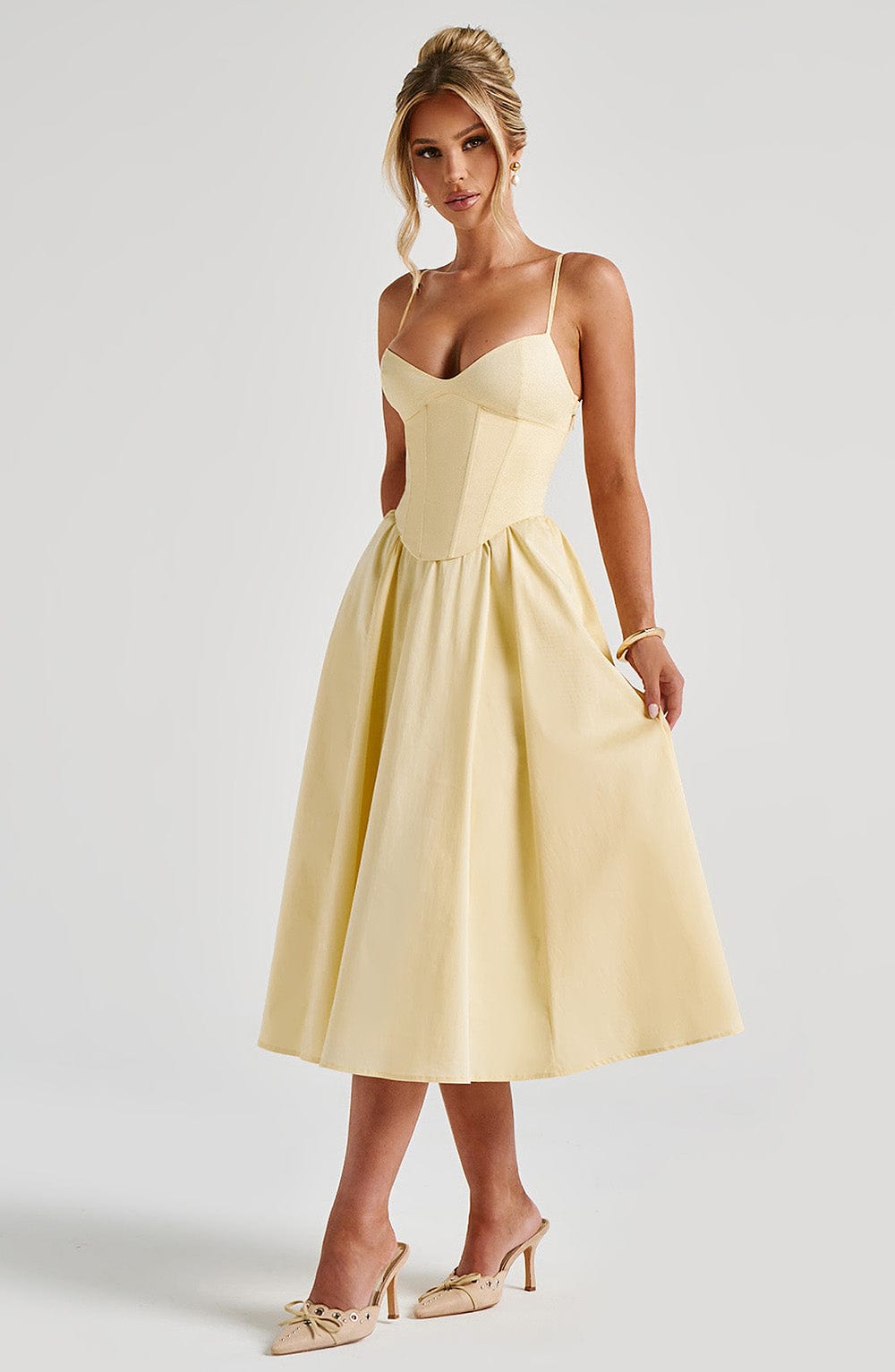 Luvrefashion | Mariella Lemon Midi Dress in XS - image 7