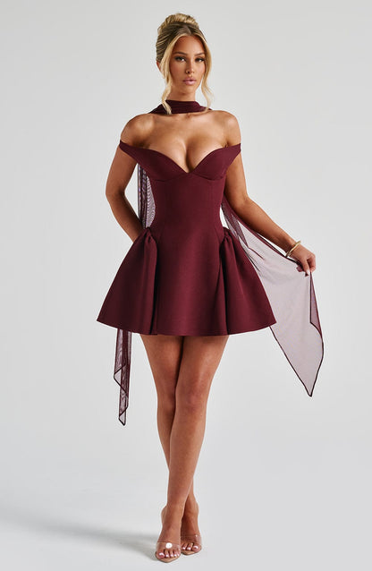 Luvrefashion | Marla Cherry Lacquer Mini Dress in XS - image 13