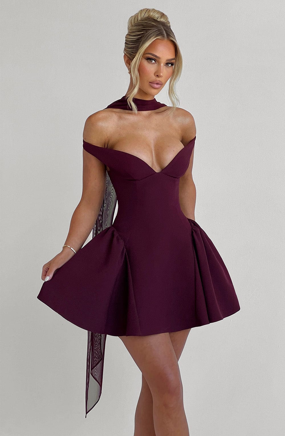 Luvrefashion | Marla Cherry Lacquer Mini Dress in XS - image 18