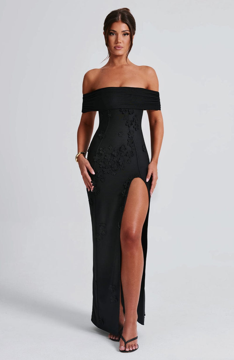 Luvrefashion | Milani Black Maxi Dress in XS - front view