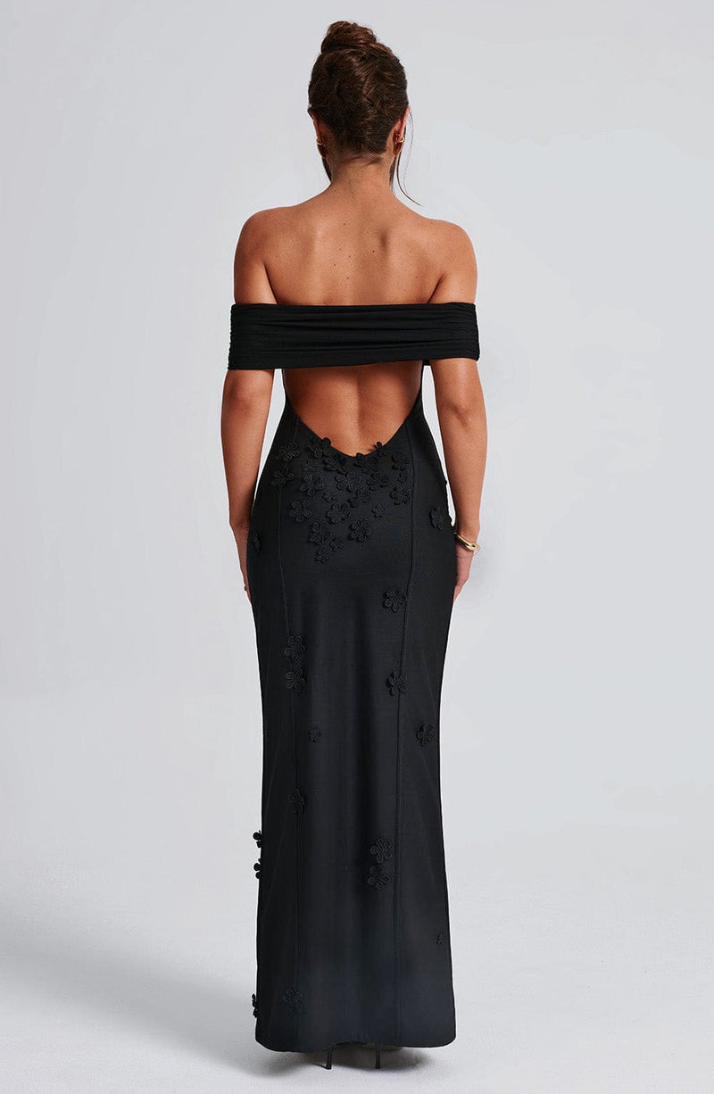 Luvrefashion | Milani Black Maxi Dress in XS - side view