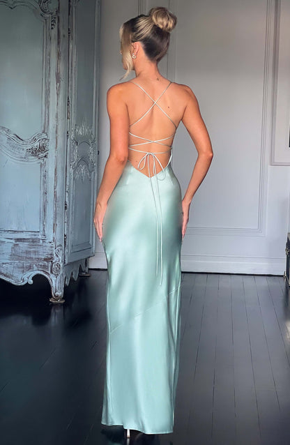 Luvrefashion | Misha Sage Maxi Dress in XS - side view