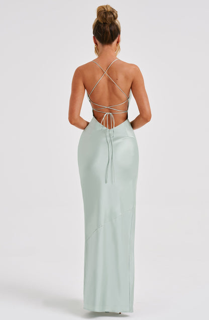 Luvrefashion | Misha Sage Maxi Dress in XS - detail view