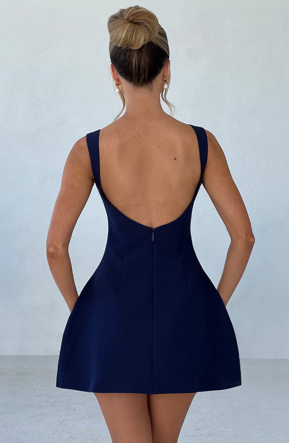 Luvrefashion | Navy Alana Mini Dress in XS - styled look