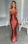 Rust-Colored Malika Maxi Dress