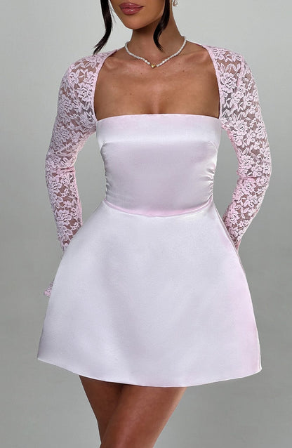 Luvrefashion | Sadie Blush Mini Dress in XS - back view