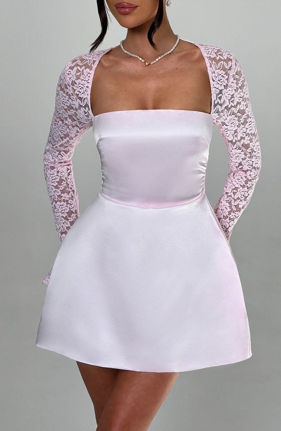 Luvrefashion | Sadie Blush Mini Dress in XS - back view