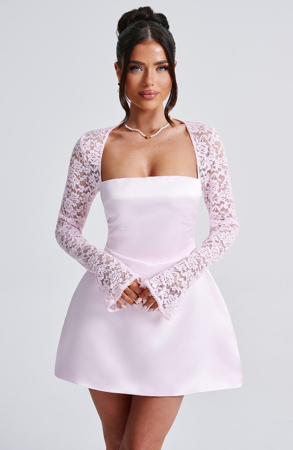 Luvrefashion | Sadie Blush Mini Dress in XS - styled look