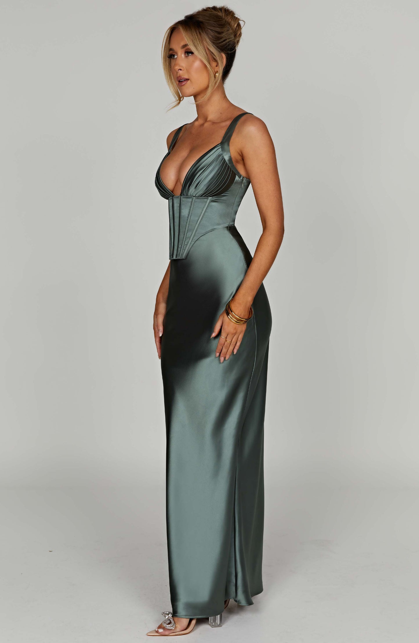 Luvrefashion | Sage Shae Maxi Dress in XS - detail view