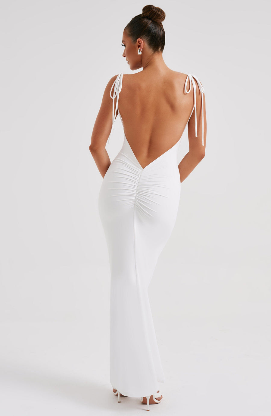 Luvrefashion | Sanya Long White Dress in XS - styled look