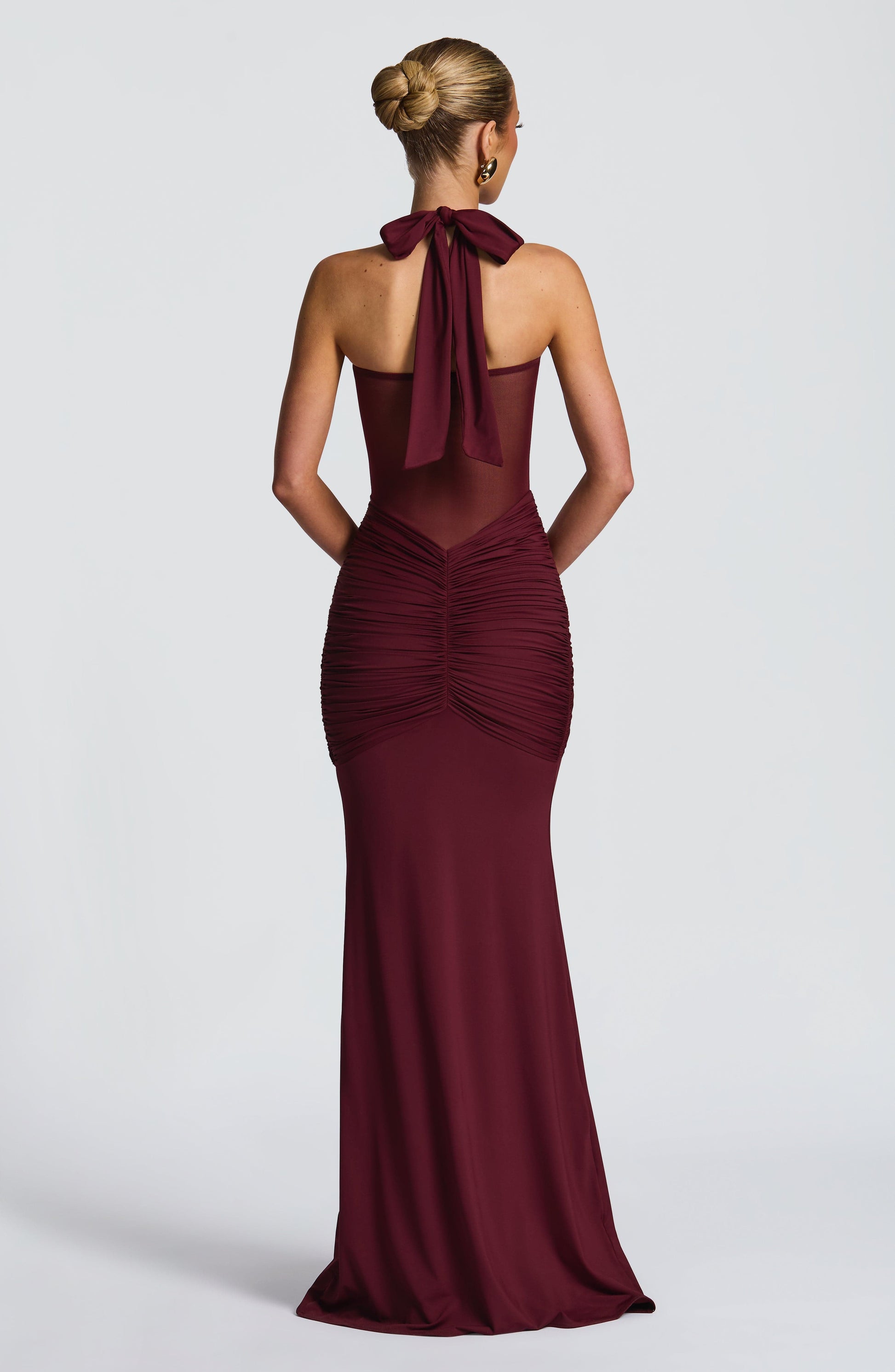 Luvrefashion | Vixen Cherry Lacquer Maxi Dress in XS - side view