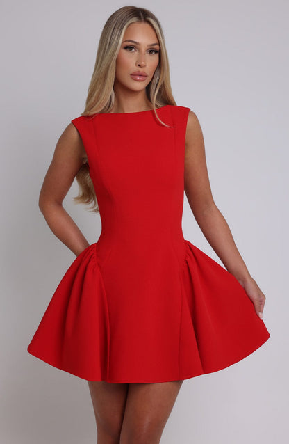 Luvrefashion | Yalina Red Mini Dress in XS - image 6