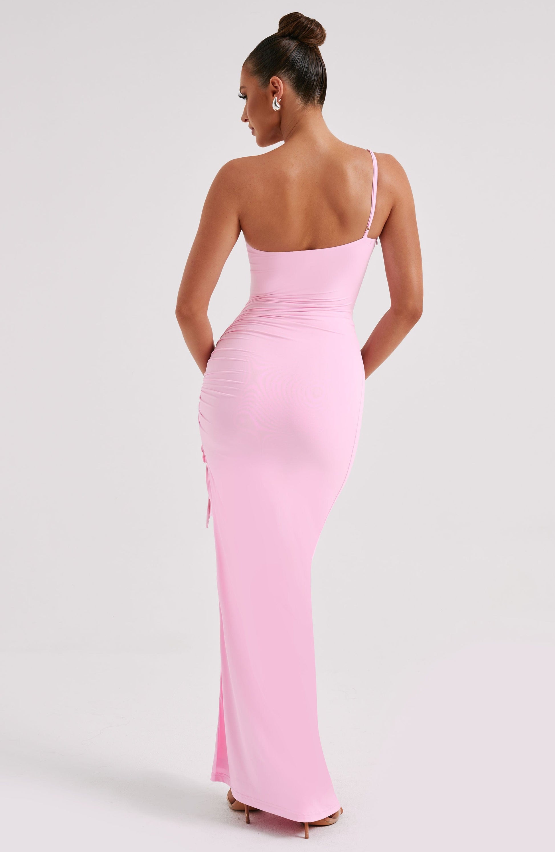 Luvrefashion | Zuri Pink Maxi Dress in XS - styled look