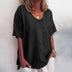 Denise | Chic Loose-Fit Blouse with Tummy Coverage - Black