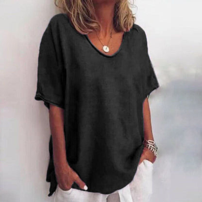 Luvrefashion | Denise Chic Loose Fit Blouse with Tummy Coverage in Dark Grey - image 6