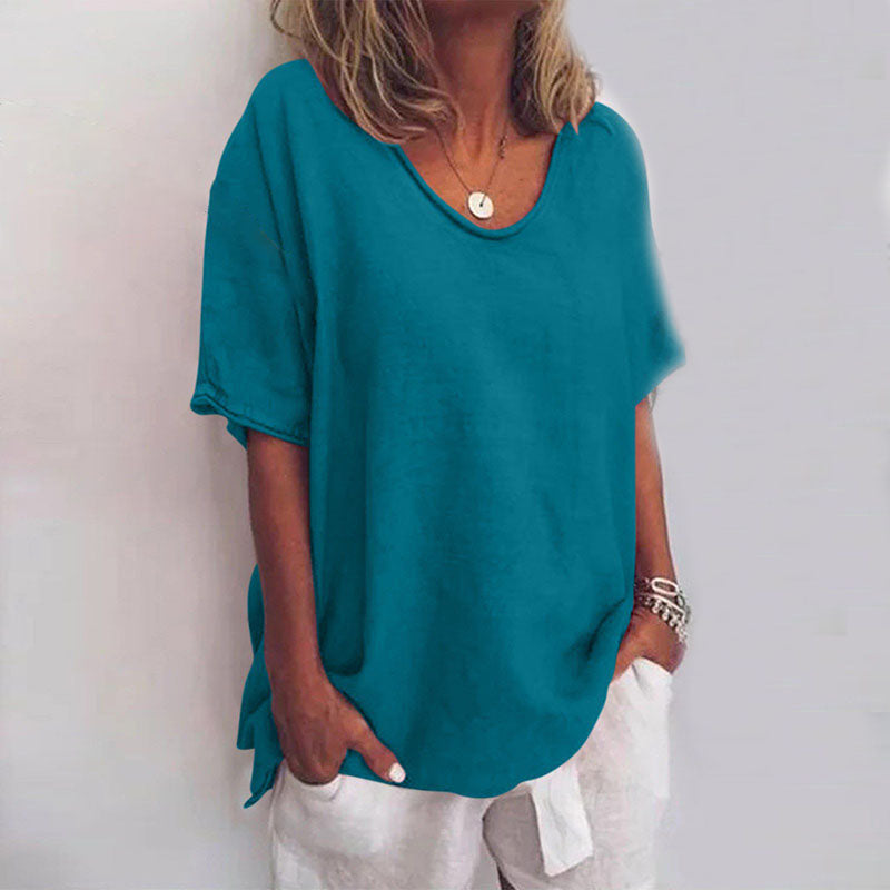 Luvrefashion | Denise Chic Loose Fit Blouse with Tummy Coverage in Dark Grey - image 8