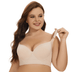 Black Back-Smoothing Plunge Push-Up Bra - Nude