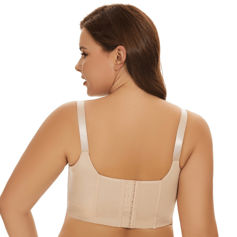 Black Back-Smoothing Plunge Push-Up Bra