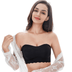 Convertible Strapless Silicone-Grip Wireless Bra - Black