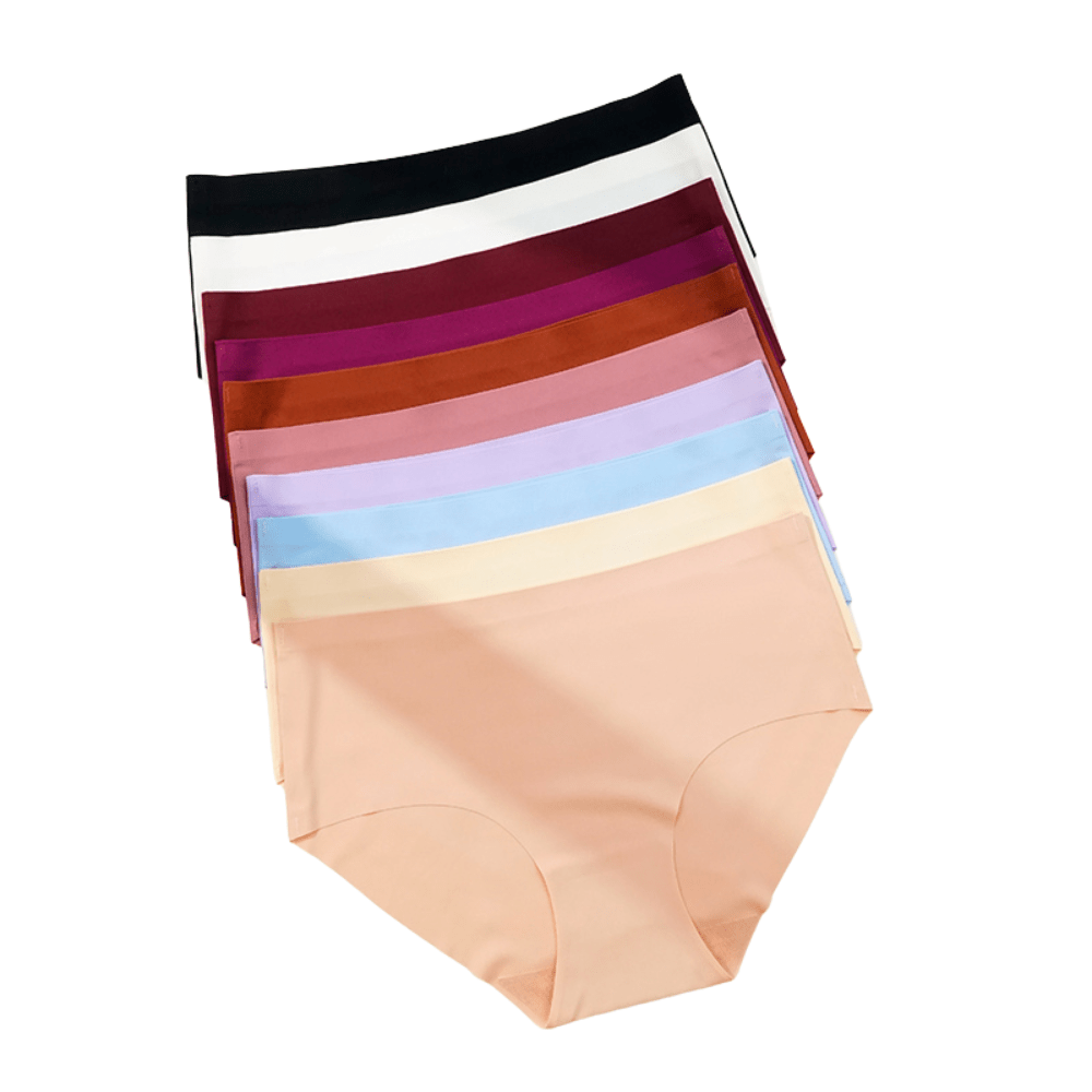 Breathable Seamless Mid-Waist Women's Underwear - High Stretch Fit