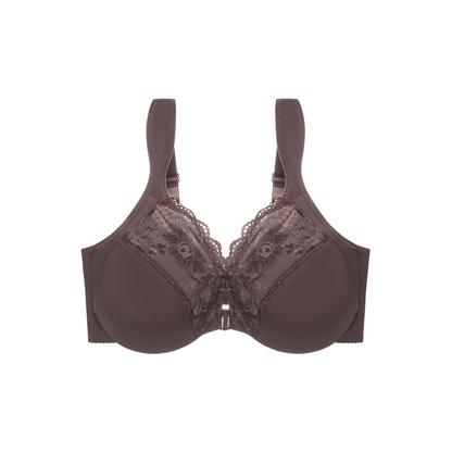 CloudSoft Lace Front-Close Push-Up Bra with Cushioned Underwire