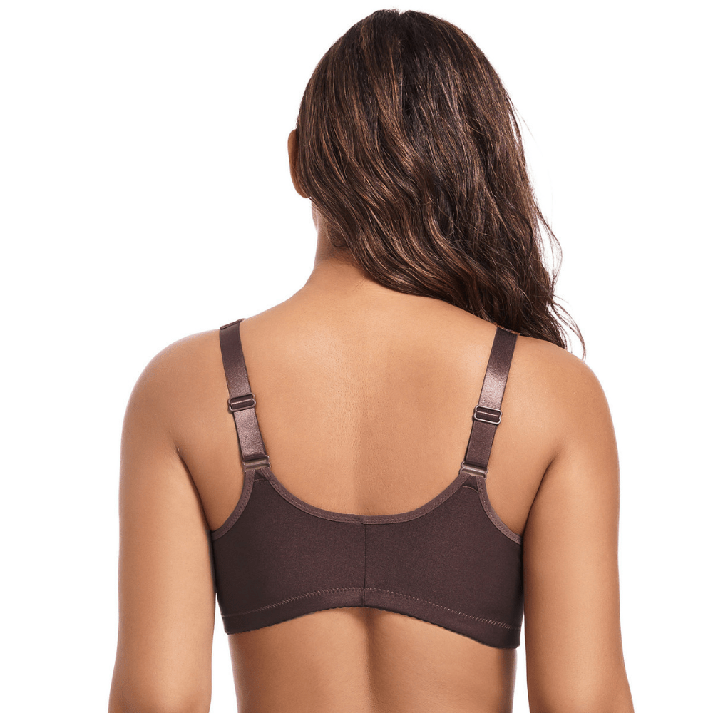 CloudSoft Lace Front-Close Push-Up Bra with Cushioned Underwire