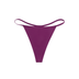 Black Low-Waist Silky G-String Underwear - Purple