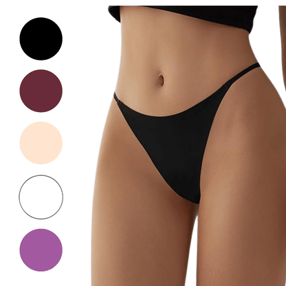 Black Low-Waist Silky G-String Underwear