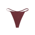Black Low-Waist Silky G-String Underwear - Brown