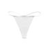 Black Low-Waist Silky G-String Underwear - White