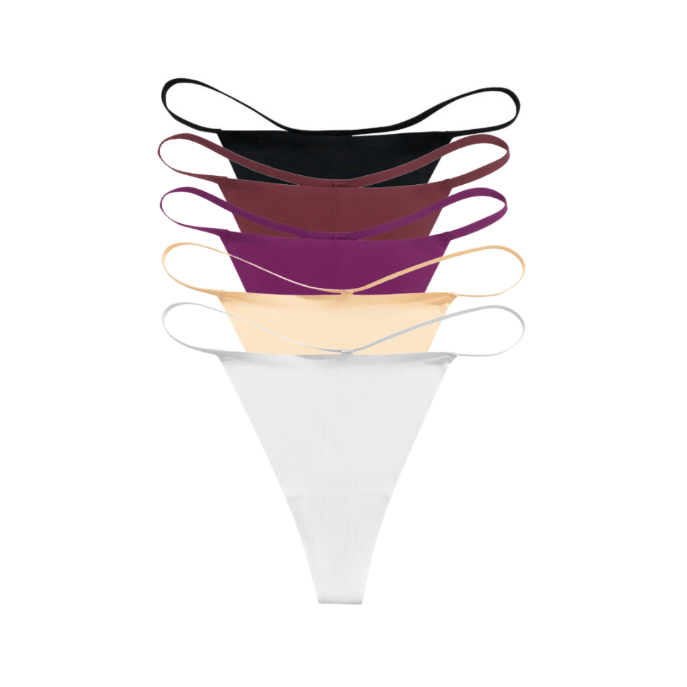 Black Low-Waist Silky G-String Underwear