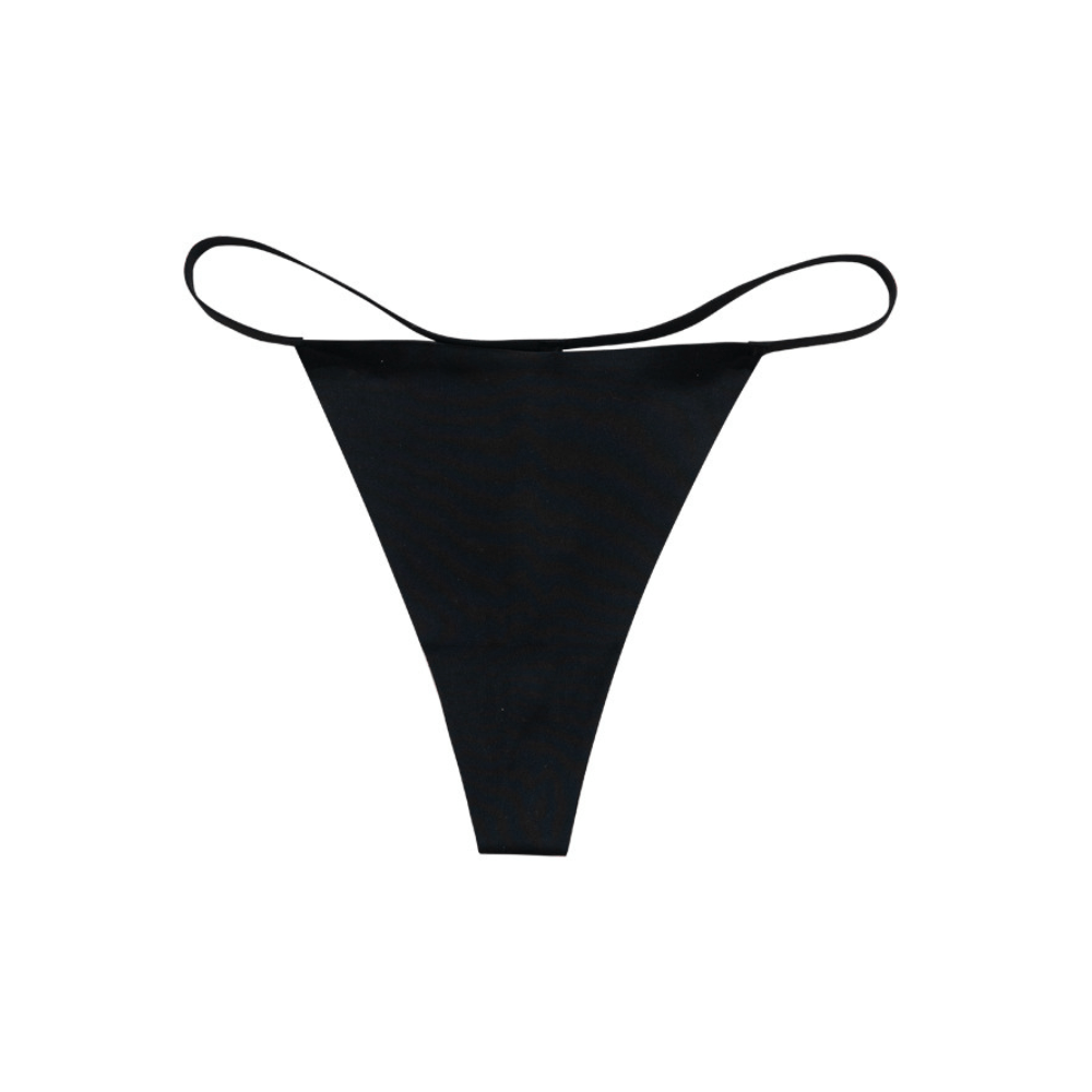 Black Low-Waist Silky G-String Underwear