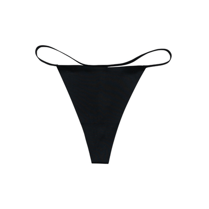 Black Low-Waist Silky G-String Underwear