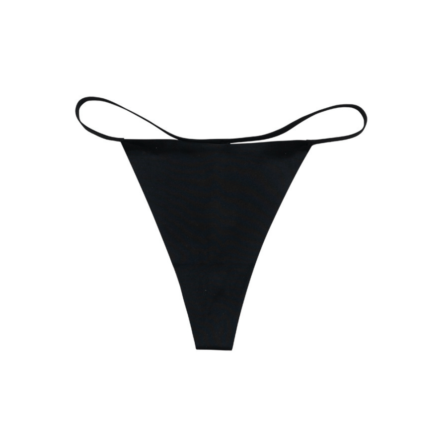Black Low-Waist Silky G-String Underwear