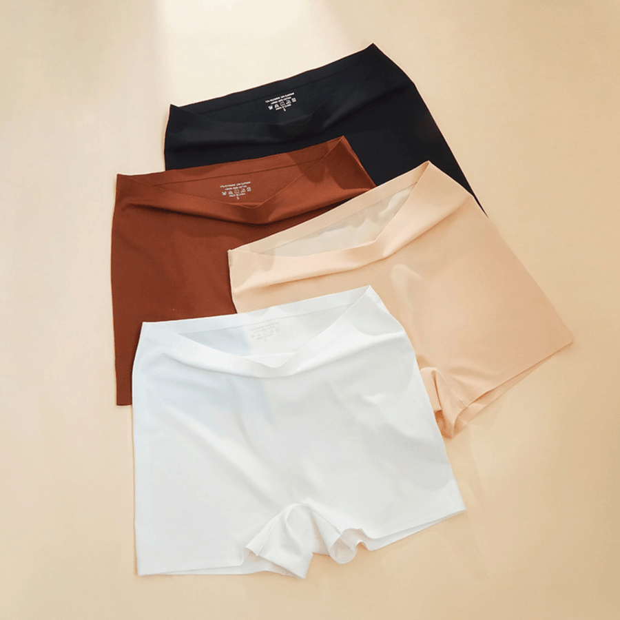 Seamless Mid-Waist Boyshorts Underwear with Comfort Fit