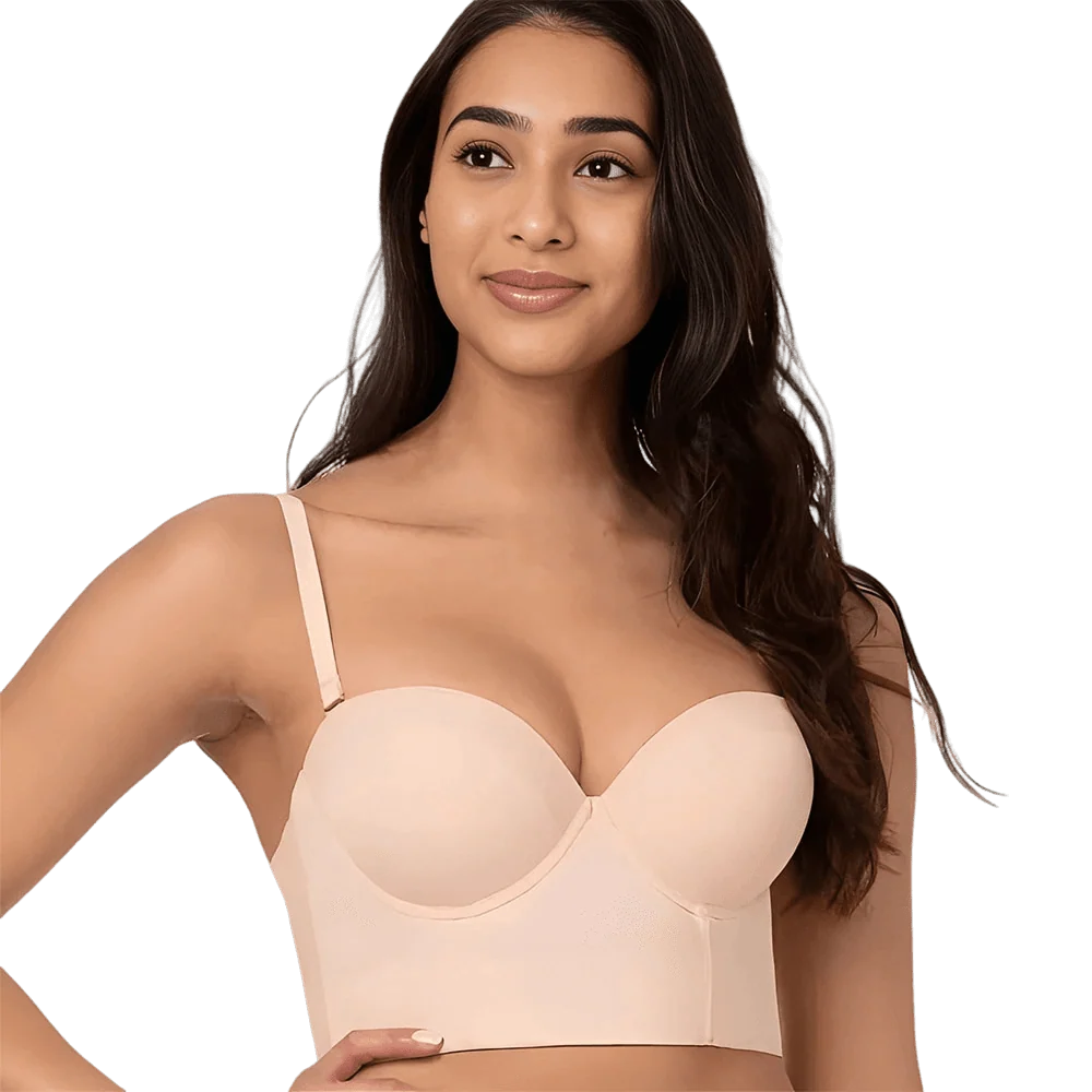 Magic Convertible Strapless Push Up Corset Bra with Posture Support