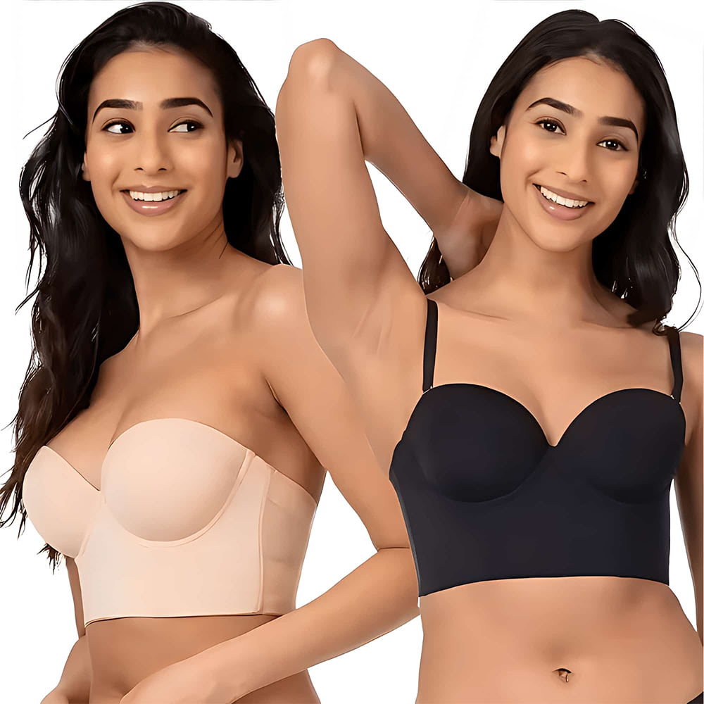 Magic Convertible Strapless Push Up Corset Bra with Posture Support