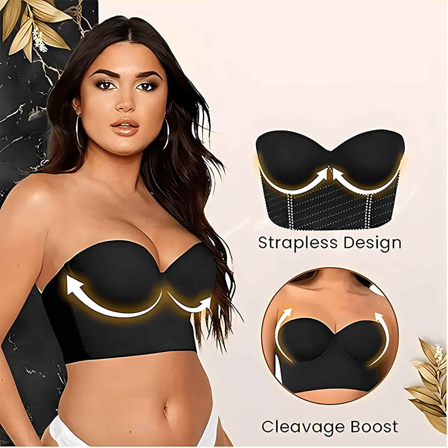 Magic Convertible Strapless Push Up Corset Bra with Posture Support