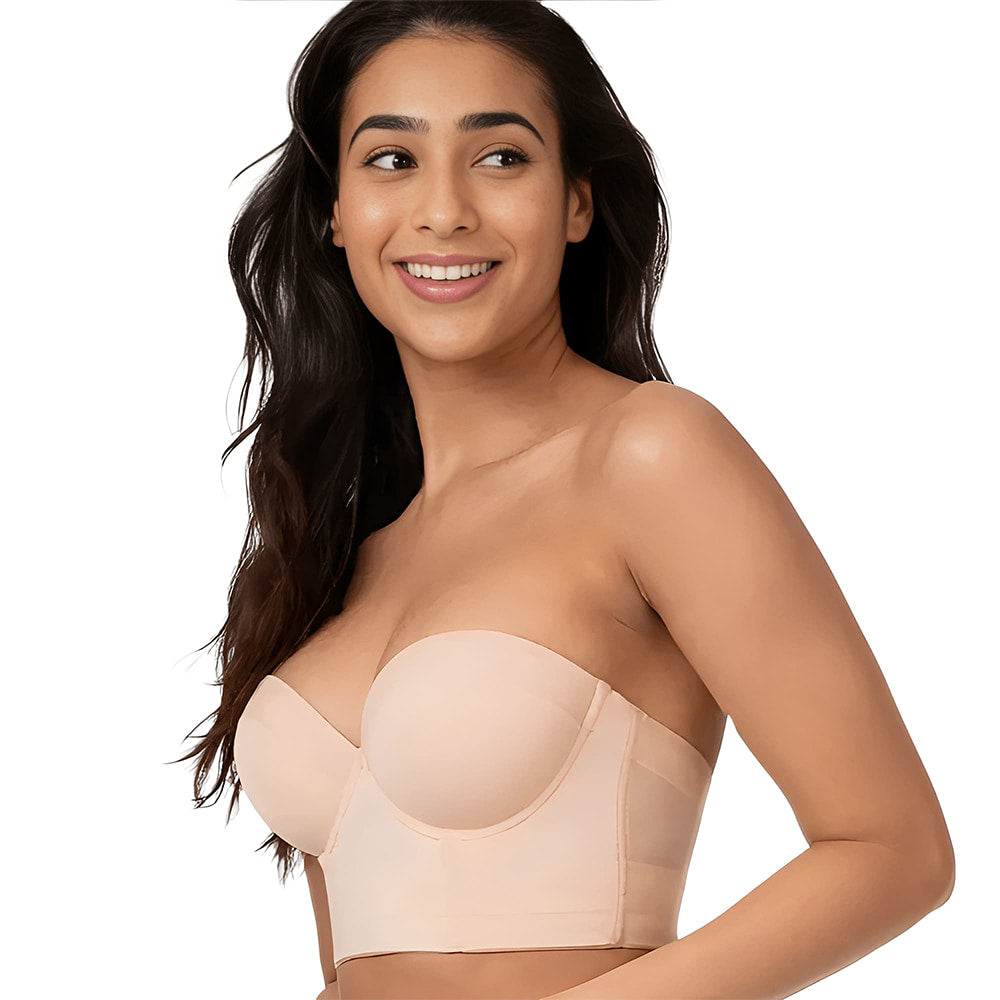 Magic Convertible Strapless Push Up Corset Bra with Posture Support